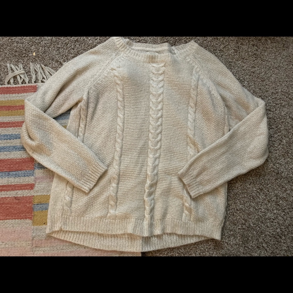 Cream knit sweater